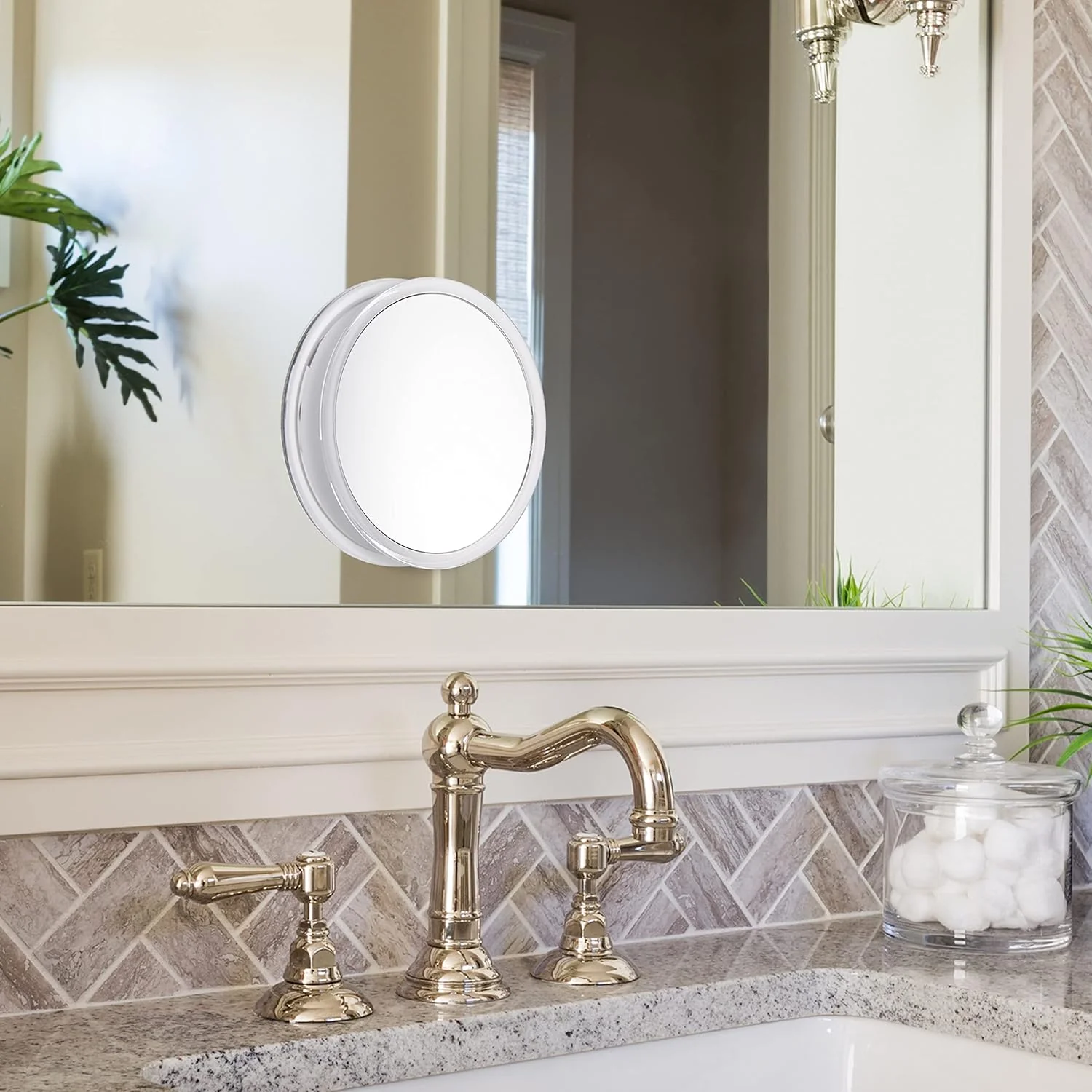 Jumbl 5X Magnifying Mirror, 6” Makeup Mirror with Suction Cups for Bathroom, Shower, and More - Image 7
