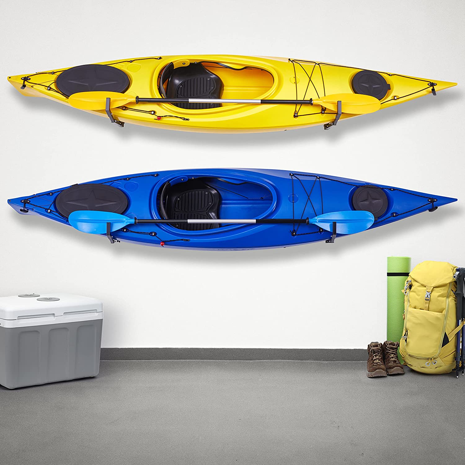 Kayak Wall Hanger, Heavy Duty Wall Mounted Kayak Storage Rack - 2 Pairs - Image 6