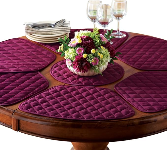 Kitchen Table Placemat and Centerpiece Set - 7 Pc, Red - Image 4
