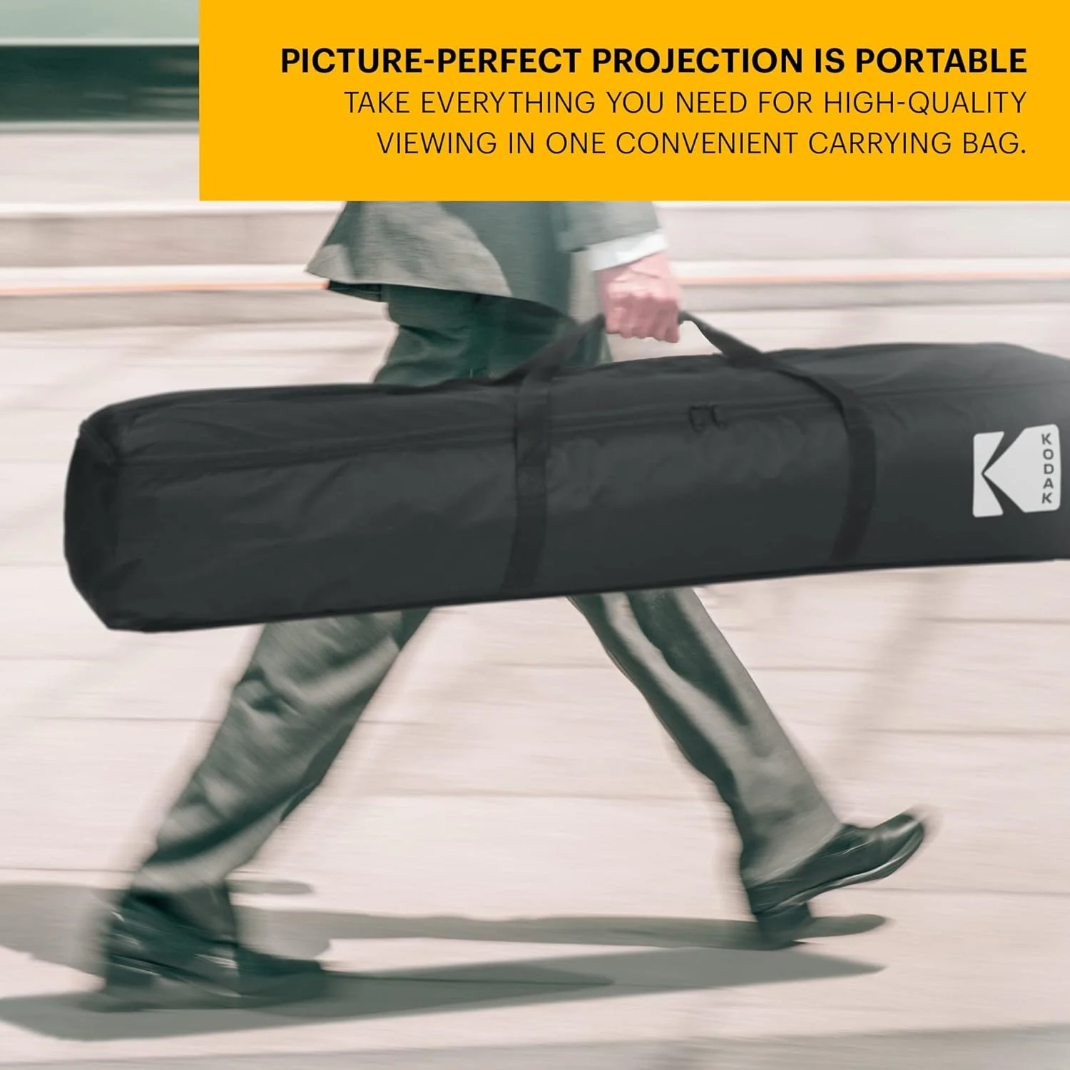 Kodak 150” Projector Screen with Stand - Fast Fold Front Projection Screen with Tripod & Case - Image 7