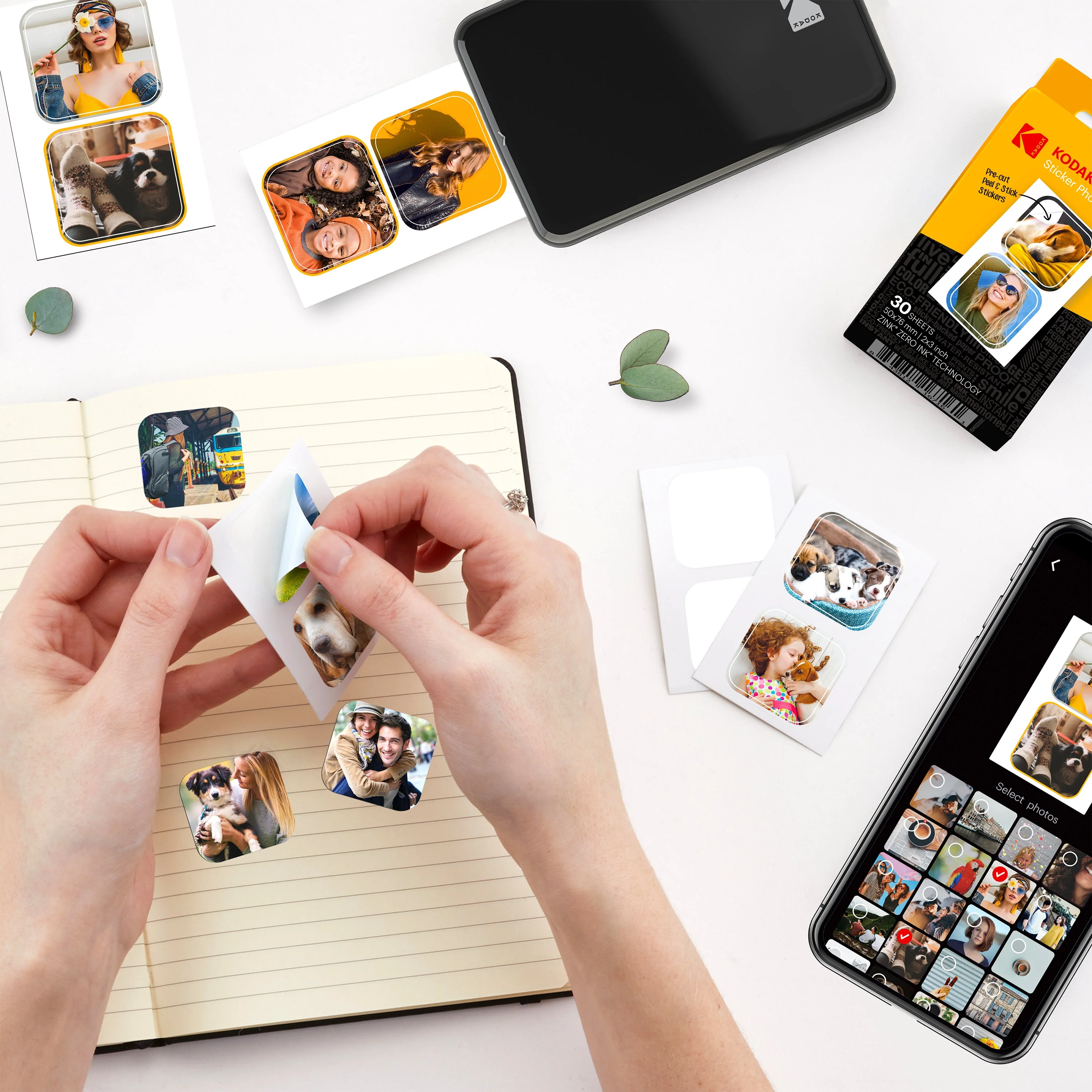 Kodak 2”x3” Zink Pre-Cut Sticker Photo Paper 30 Sheets - Image 5