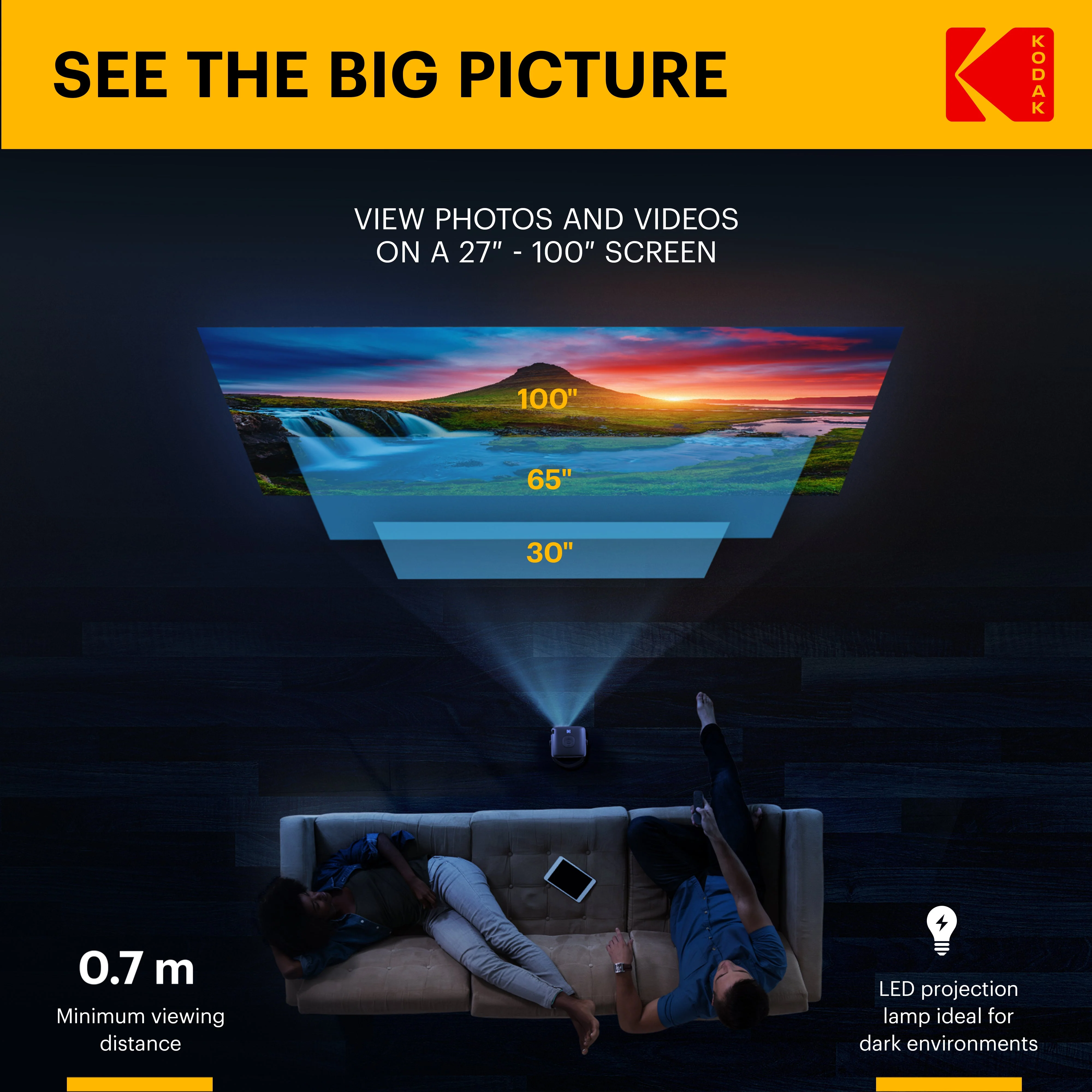 Kodak FLIK X2 Mini Pico Projector - Image 3