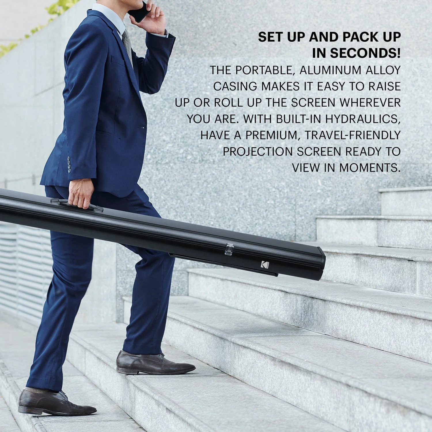 Kodak Instant Cinema 60" Pull Up Projector Screen - Image 5