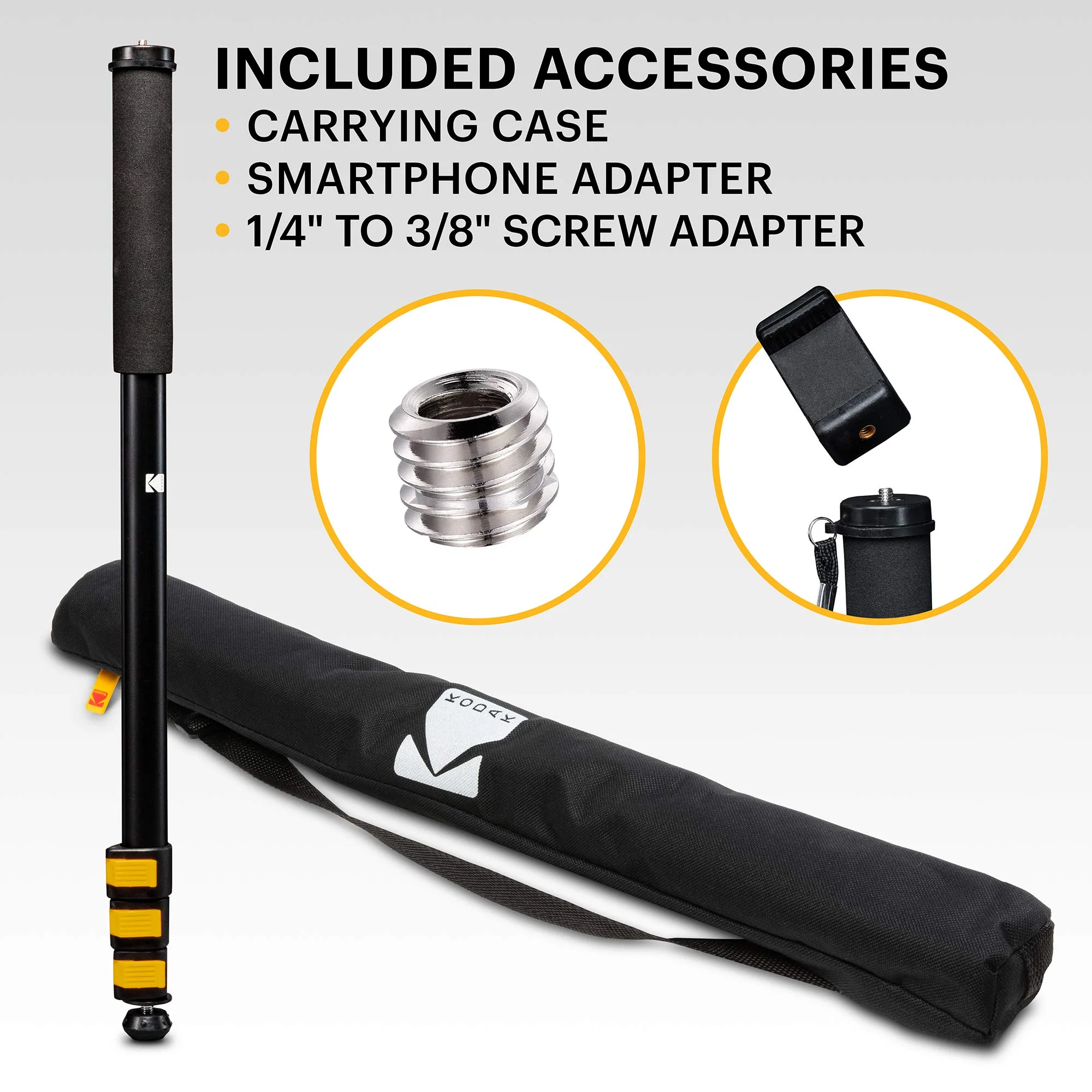 Kodak PhotoGear 72” Portable Monopod 21”-72” Lightweight Aluminum Monopod - Image 4