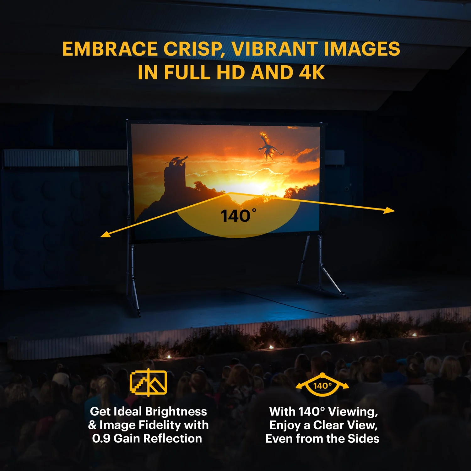 Kodak Portable Projector Screen with Foldable Legs - Image 3