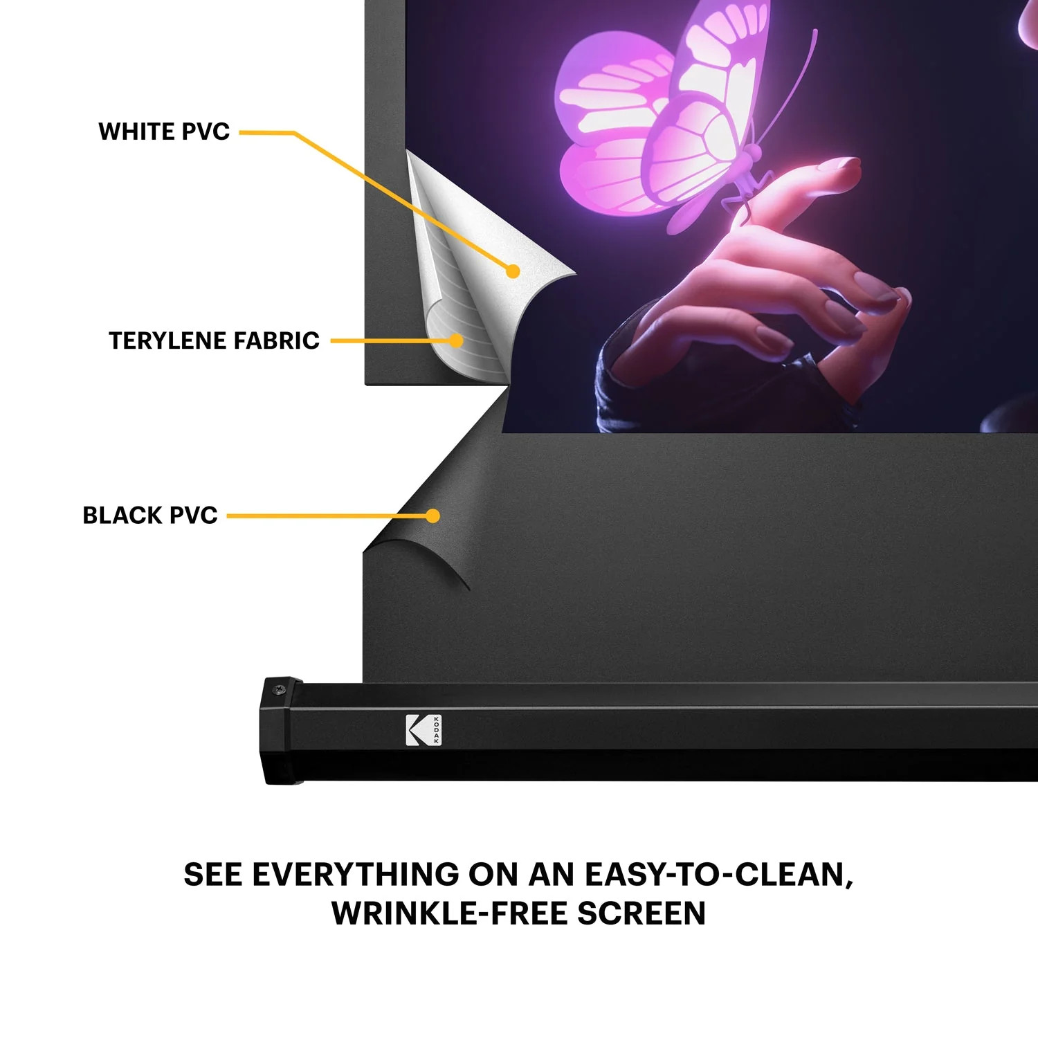 Kodak Projector Screen 60" with Tripod Stand & Carrying Bag - Image 5