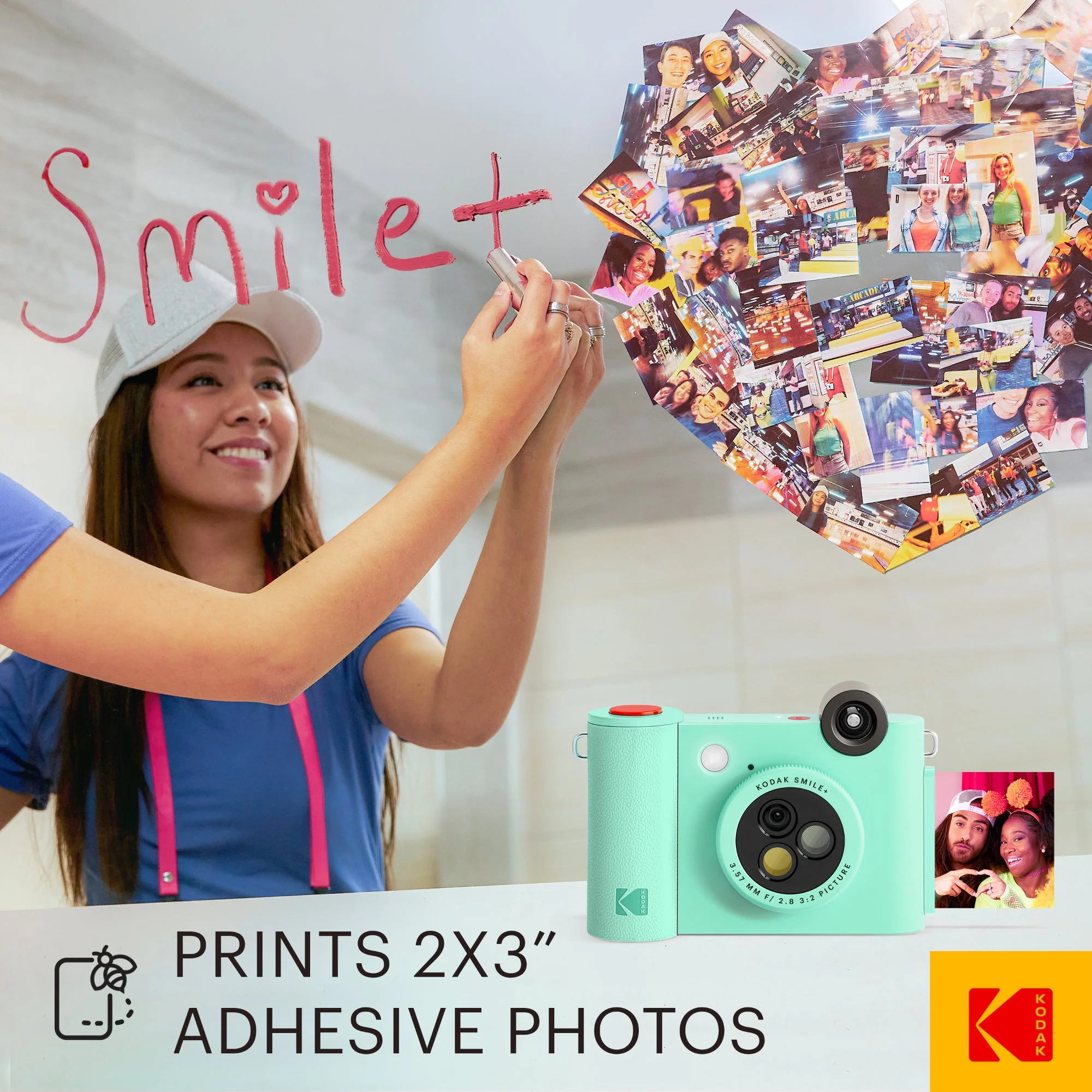 Kodak Smile+ Wireless Digital Instant Print Camera with Effect-changing Lens - Green - Image 6
