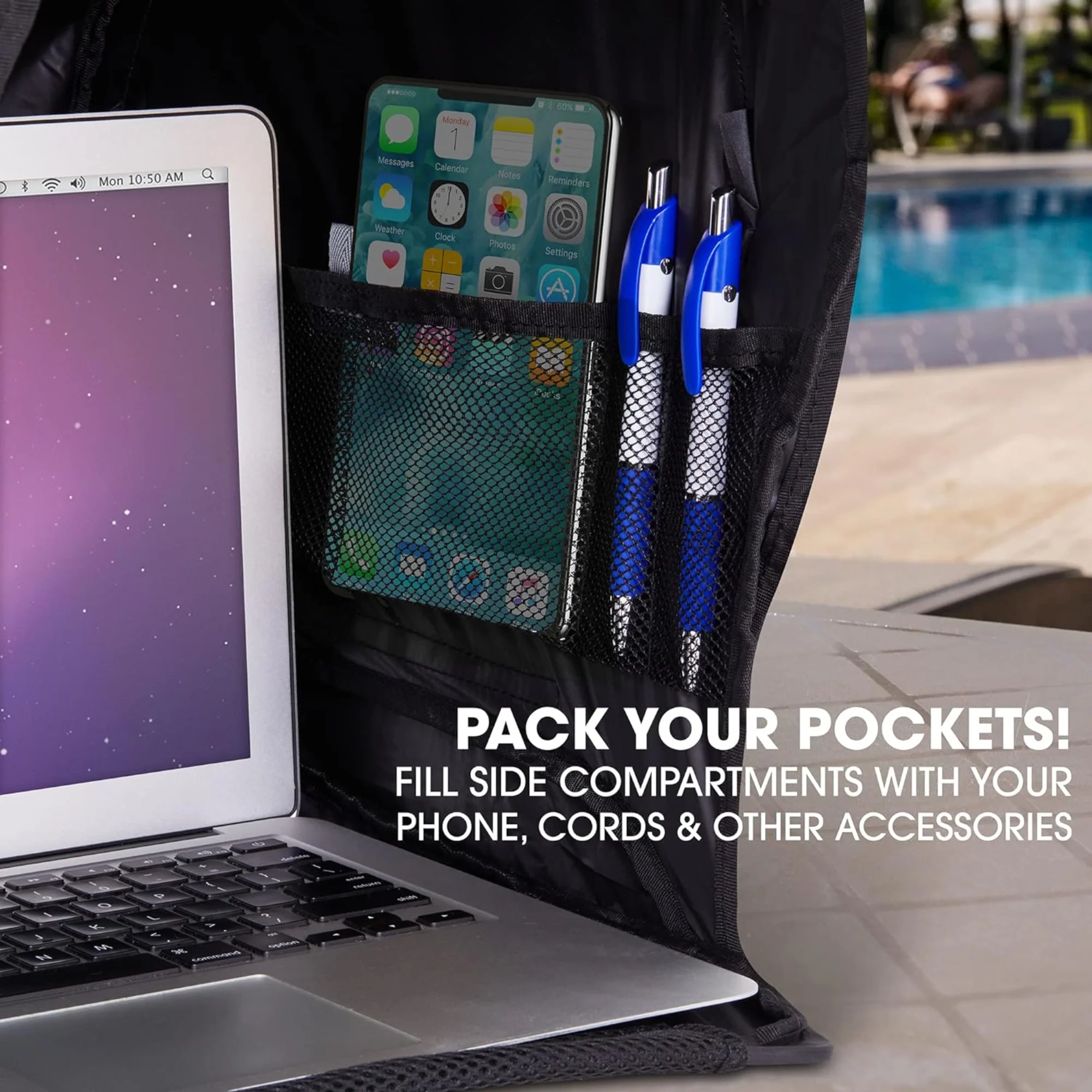 RitzGear Laptop Sun Shade, Portable Laptop Tent & Carry Case for 17” Computer, Tablet & Smartphone - Image 4