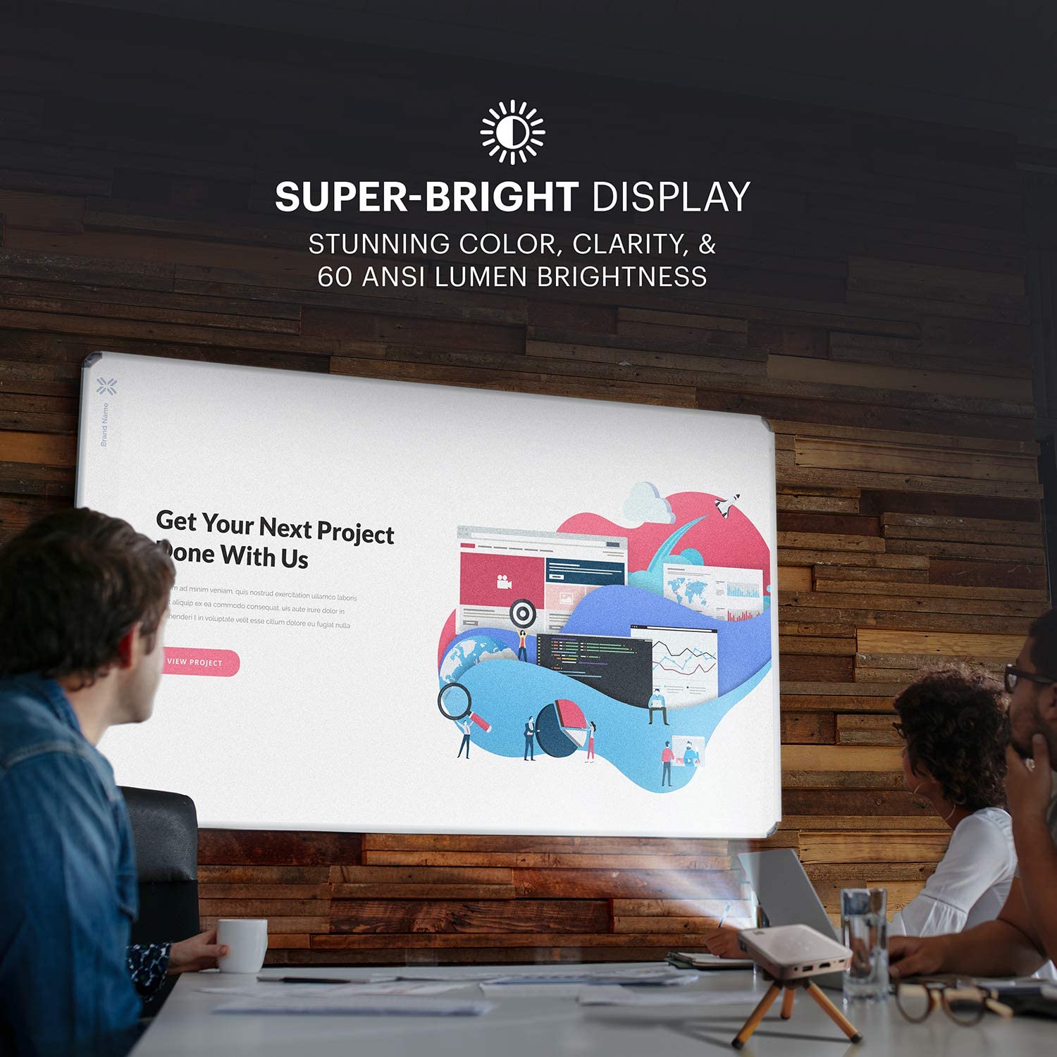 Kodak Luma 450 1920 x 1080 Portable Full HD Smart Projector w/200 Lumens Mini Home Theater - Image 4