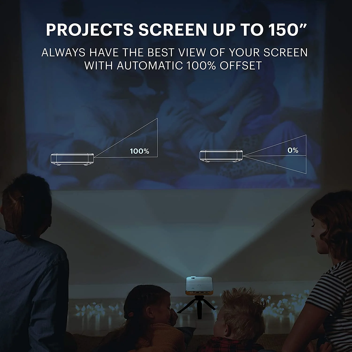 Kodak Luma 450 1920 x 1080 Portable Full HD Smart Projector w/200 Lumens Mini Home Theater - Image 6