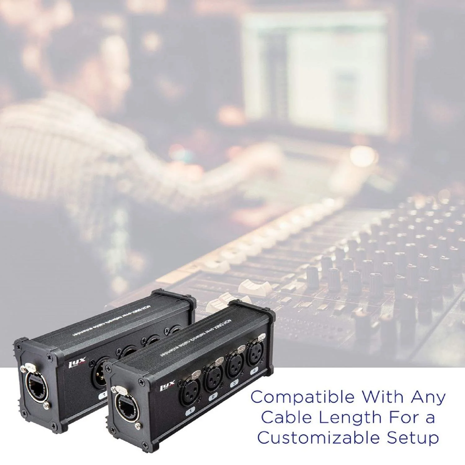 LyxPro 4 Channel XLR Splitter Box, XLR to RJ45 Ethercon, Male & Female Pair with No Cables - Image 5