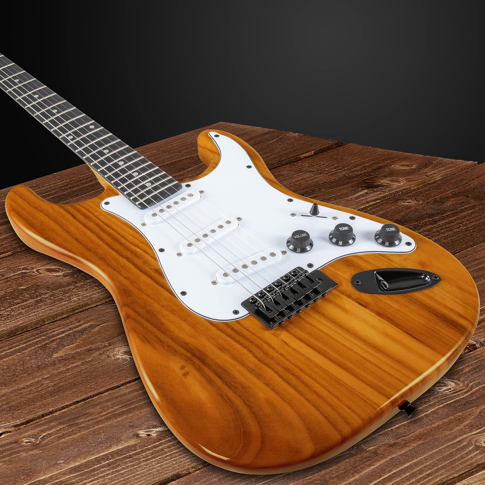 Beginner Full-Sized 39” Electric Guitar Kit & Started Set Accessories - Mahogany - Image 4