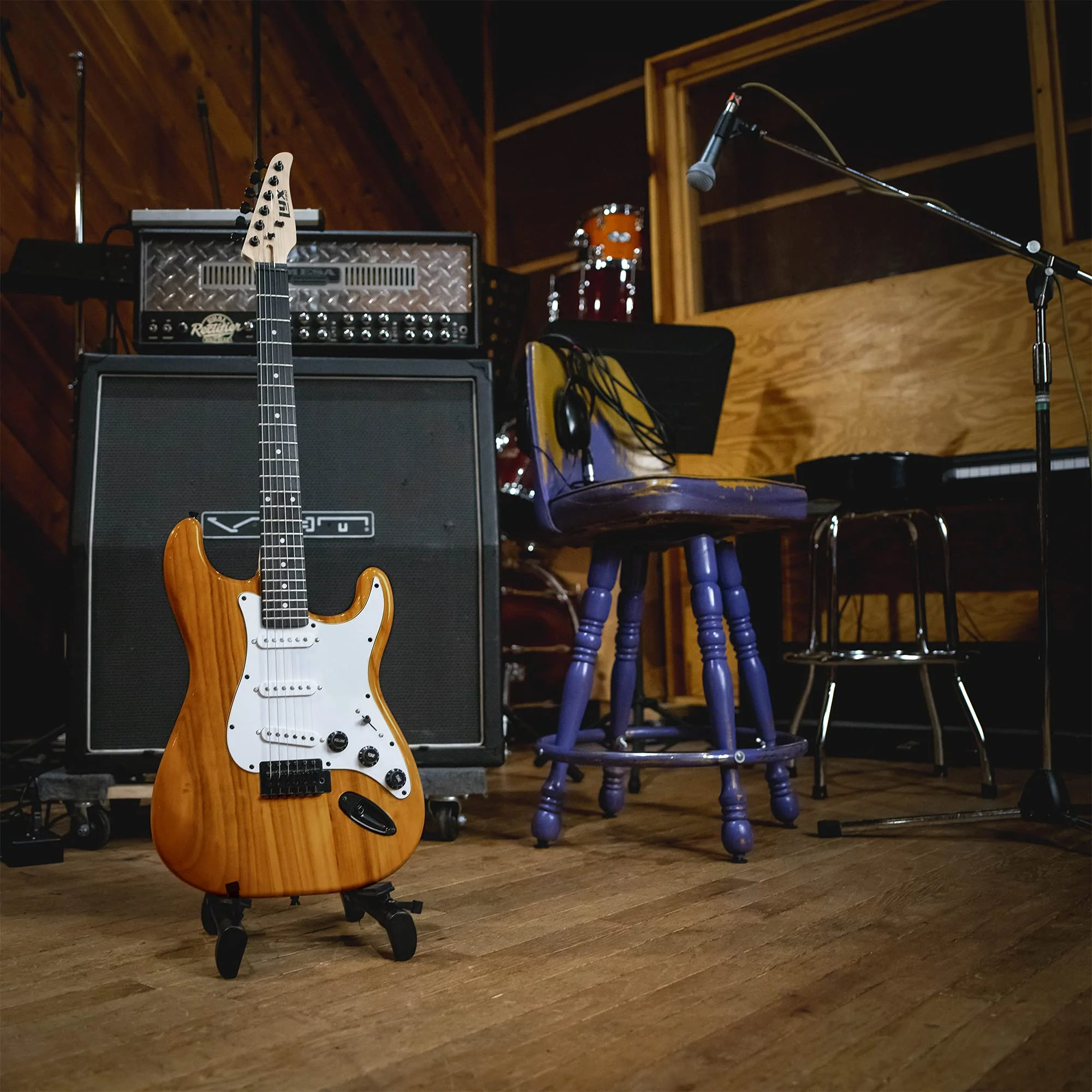 Beginner Full-Sized 39” Electric Guitar Kit & Started Set Accessories - Mahogany - Image 7
