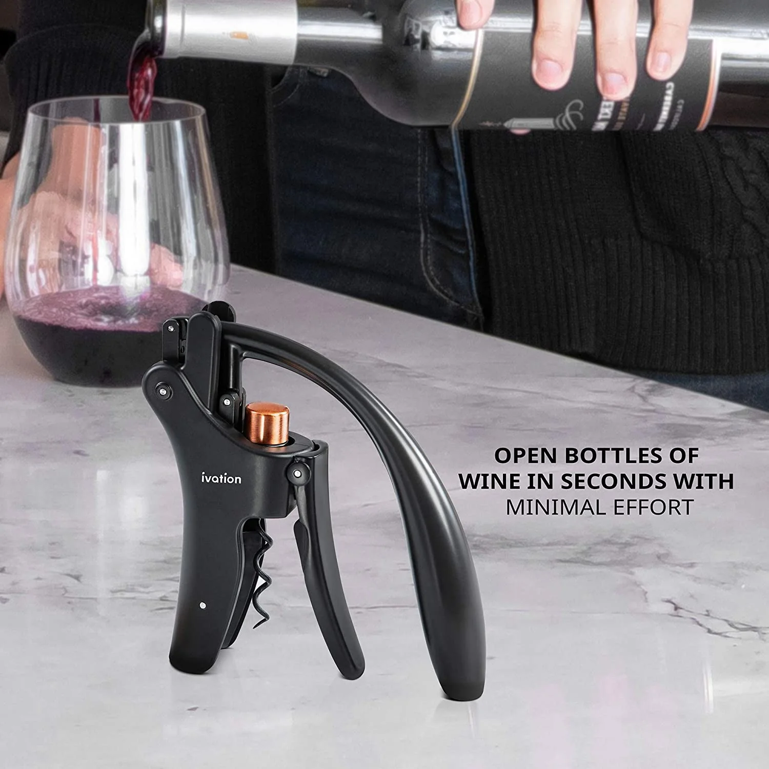 Wine Bottle Opener, Manual Handheld Corkscrews for Wine Bottles - Image 6