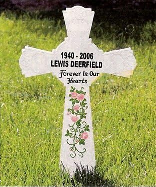 Memorial Cross 16.5" Memorial Remembrance Cross,White