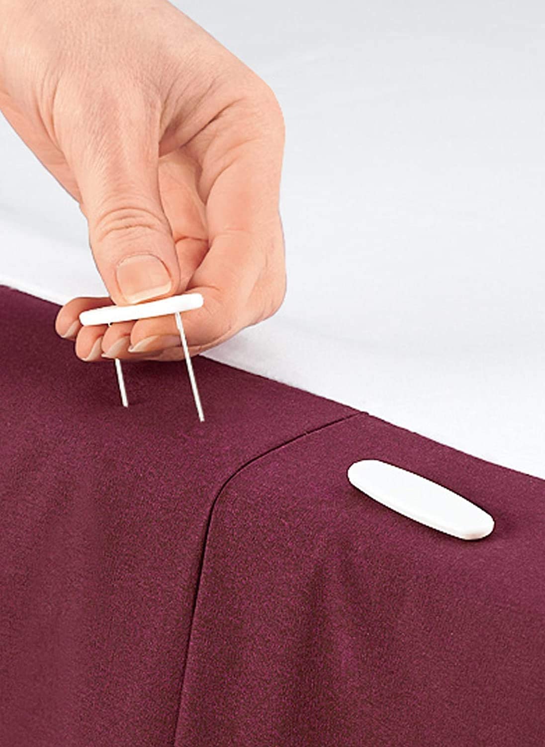 Bedskirt Pins to Hold Bed Skirts in Place - Great for Upholstery, Slip Covers and Other Materials - Set of 8 - Image 2