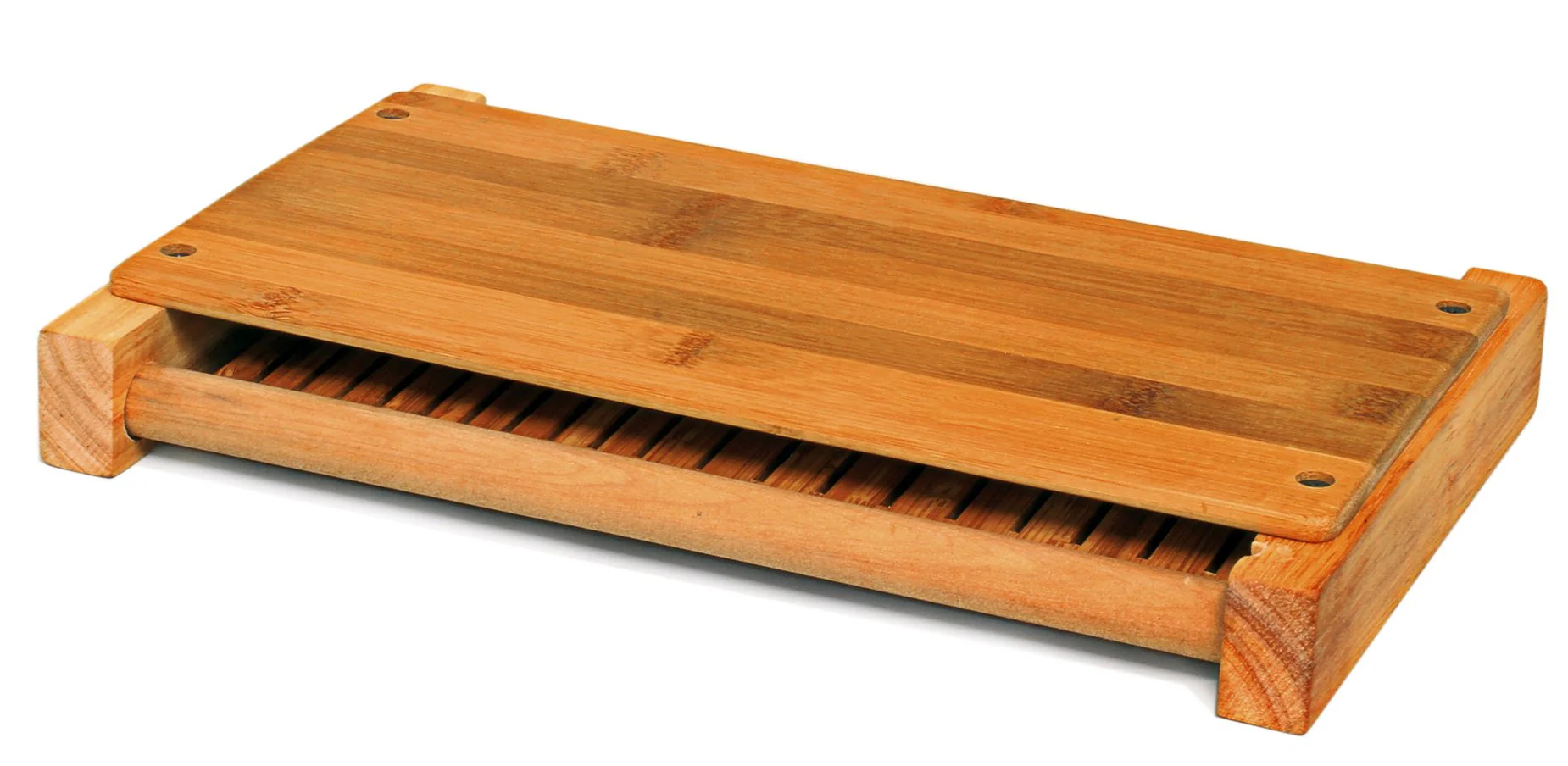 Natural Bamboo Wood Bread Cutter, Compact and Foldable Bread Slicer for Homemade Bread - Image 4