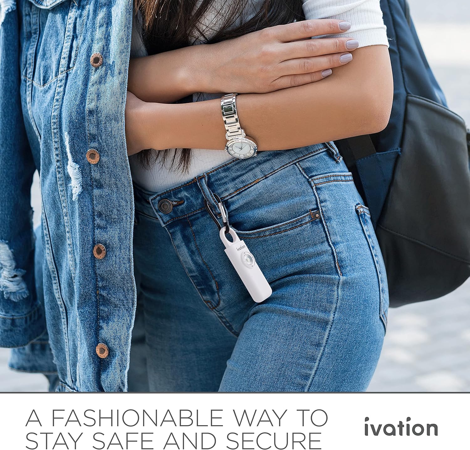 Ivation Personal SOS Keychain Alarm, Rechargeable Personal Alarm with LED Panic Strobe Light - Image 23