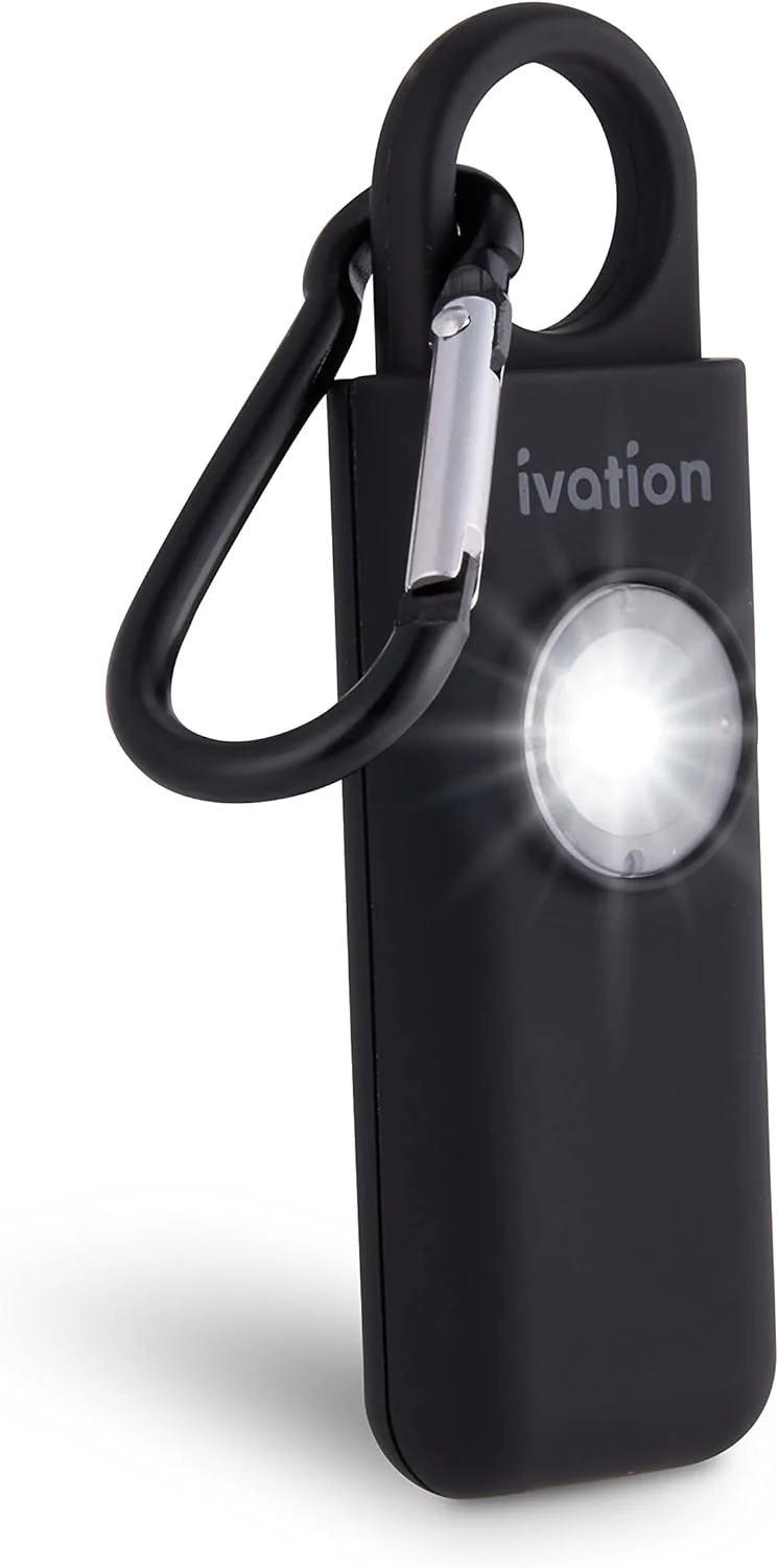 Ivation Personal SOS Keychain Alarm, Rechargeable Personal Alarm with LED Panic Strobe Light - Image 8