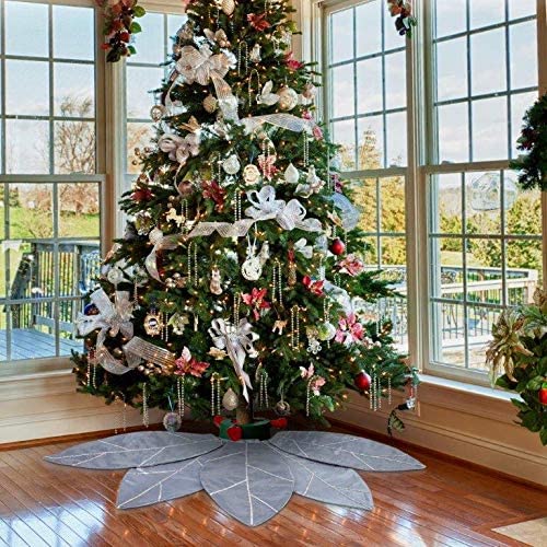 Poinsettia Christmas Tree Skirt - Image 3