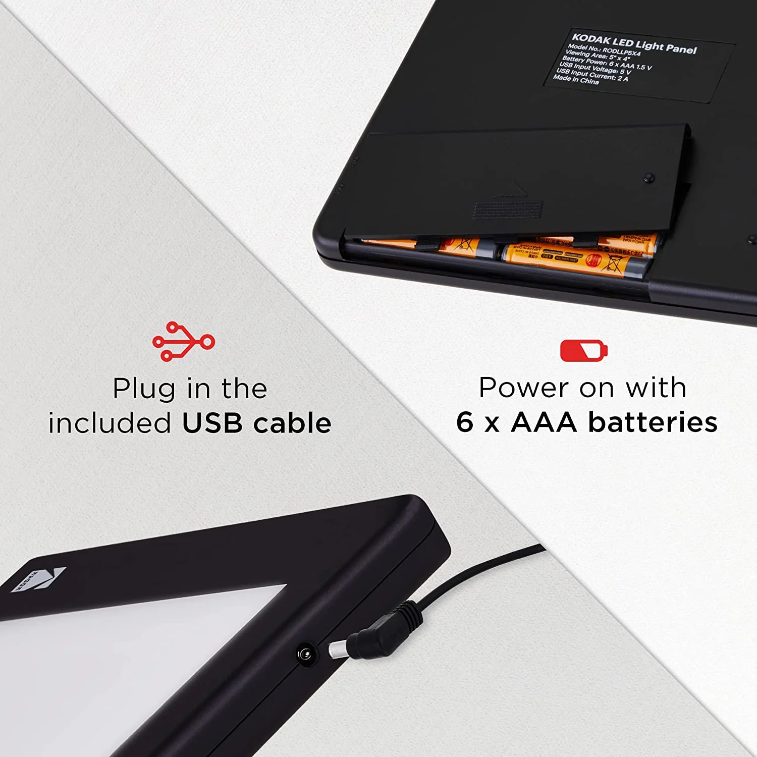 Kodak Film & Slide LED Light Box, 5''x 4'' Negatives, Slides & Film Photos Viewer & Scanner - Image 3