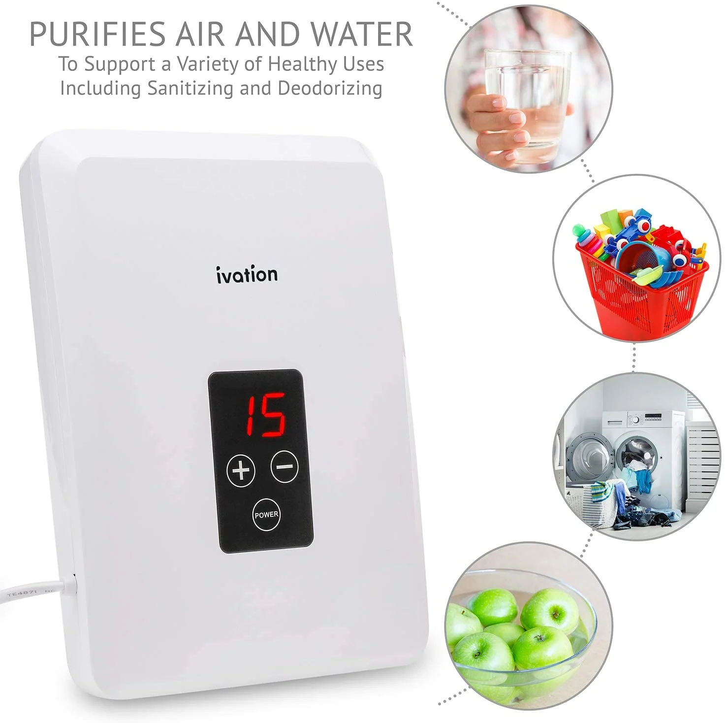 Portable Ozone Generator and Air Purifier, Multipurpose Air & Water Purifier with 2 Diffuser Stones - Image 6