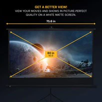 Kodak Projector Screen 80ʺ with Tripod Stand & Carrying Bag - Image 2