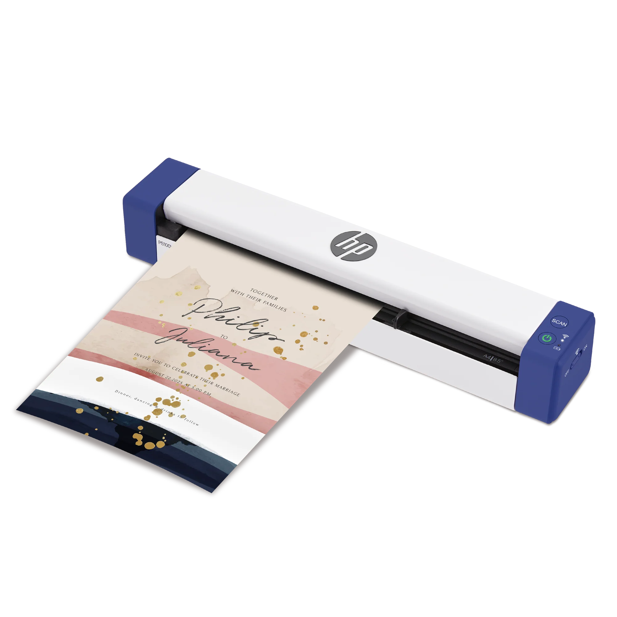 HP PS100W Wireless Mobile Document Scanner for Single-Sided Scanning - Image 2