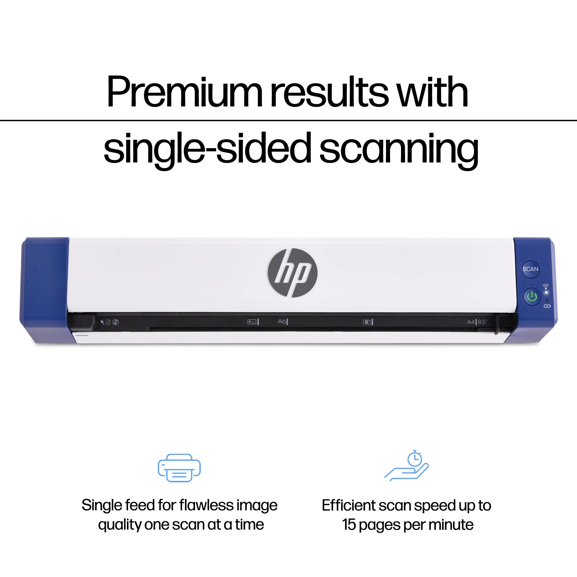 HP PS100W Wireless Mobile Document Scanner for Single-Sided Scanning - Image 7