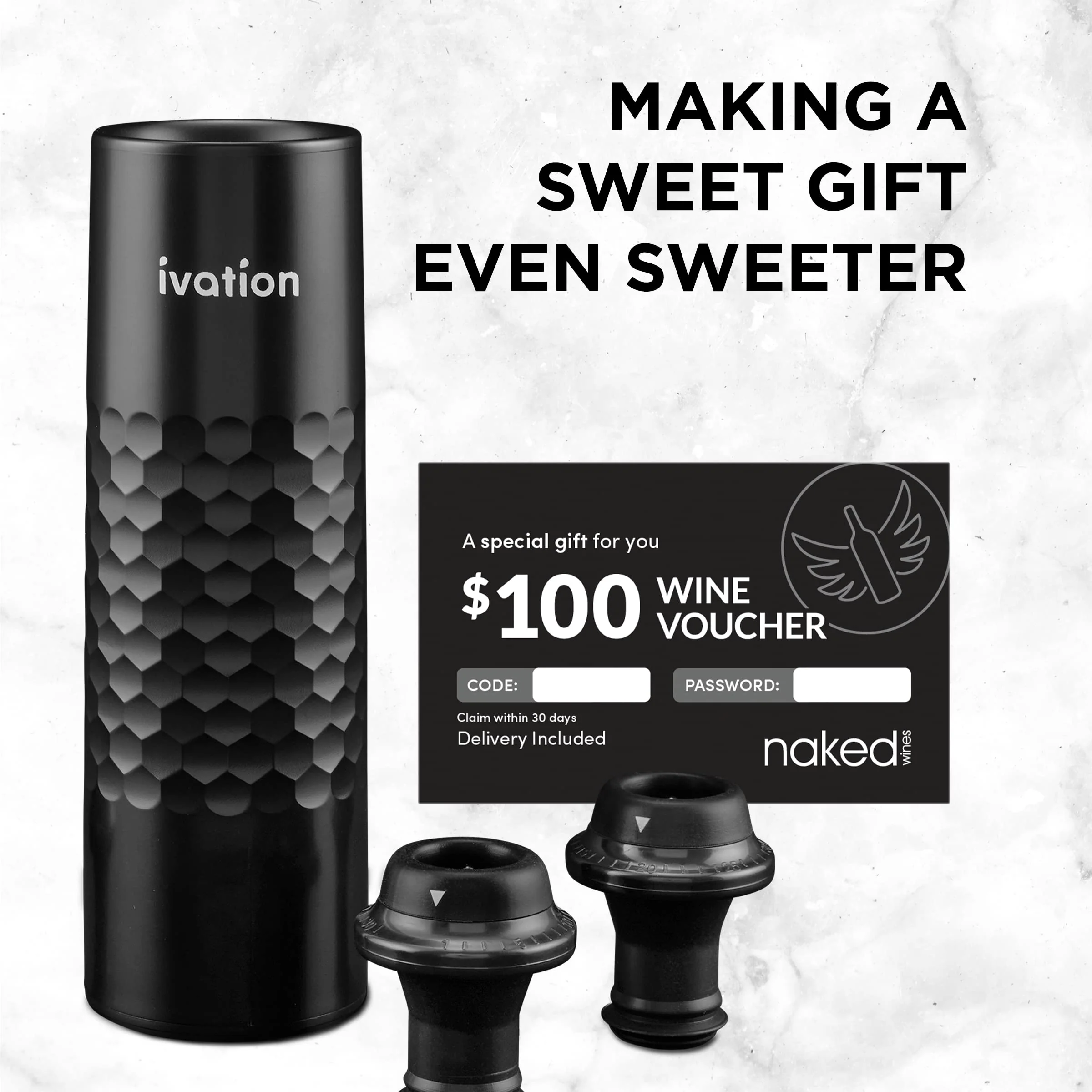 Ivation 6-Piece Rechargeable Wine Saver Pump with Reusable Wine Stoppers - Image 7