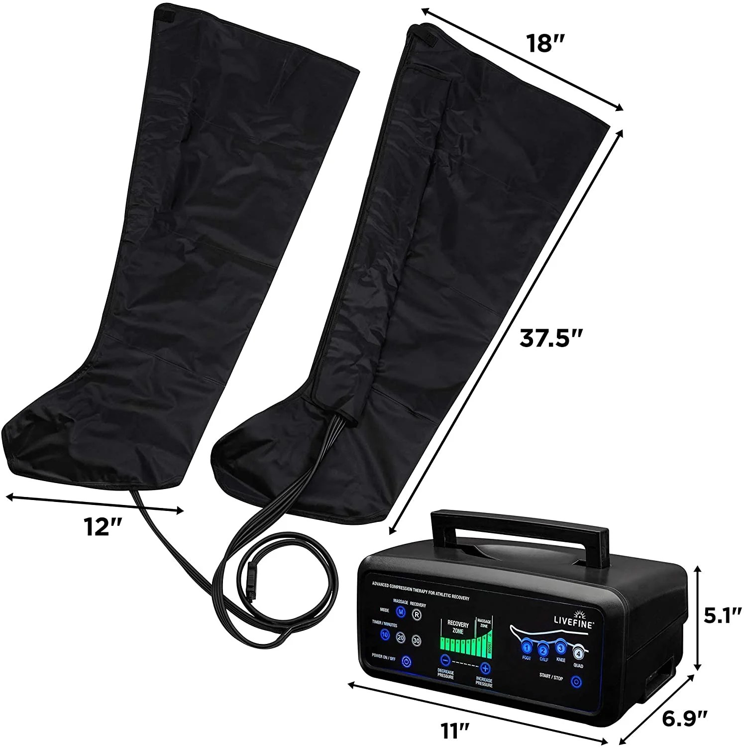Leg Massager, Foot & Calf Boots for Circulation, Pain Relief & Relaxation - Image 4