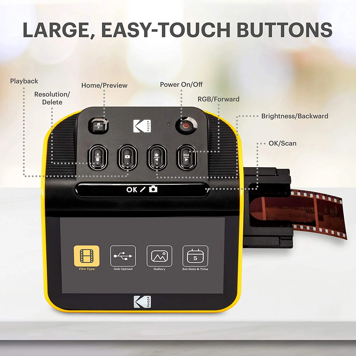 Kodak Slide and Scan Digital Film and Slide Scanner, with Large 5” LCD Screen - Image 4