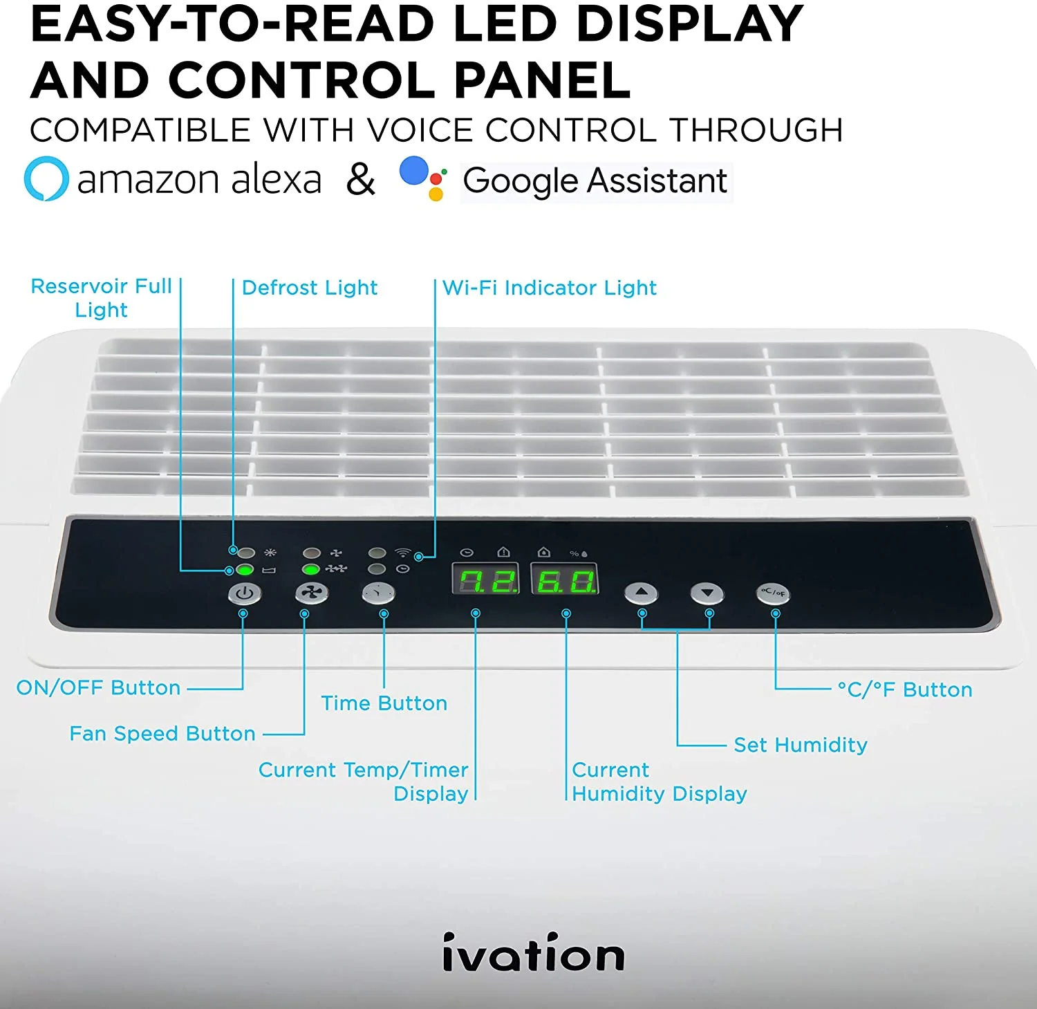 Smart Wi-Fi App Energy Star Dehumidifier With Drain Hose & Connector for Medium Rooms (4,500 Sq Ft) - Image 4