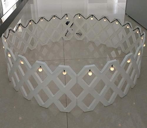 Skymall Solar Lattice Fence 4 Pc Outdoor Flexible Weatherproof Plastic Garden Edging Border - Image 2