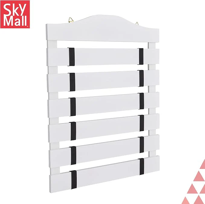 SkyMall Solid Wood Martial Arts Belt Display Rack - White - Image 6