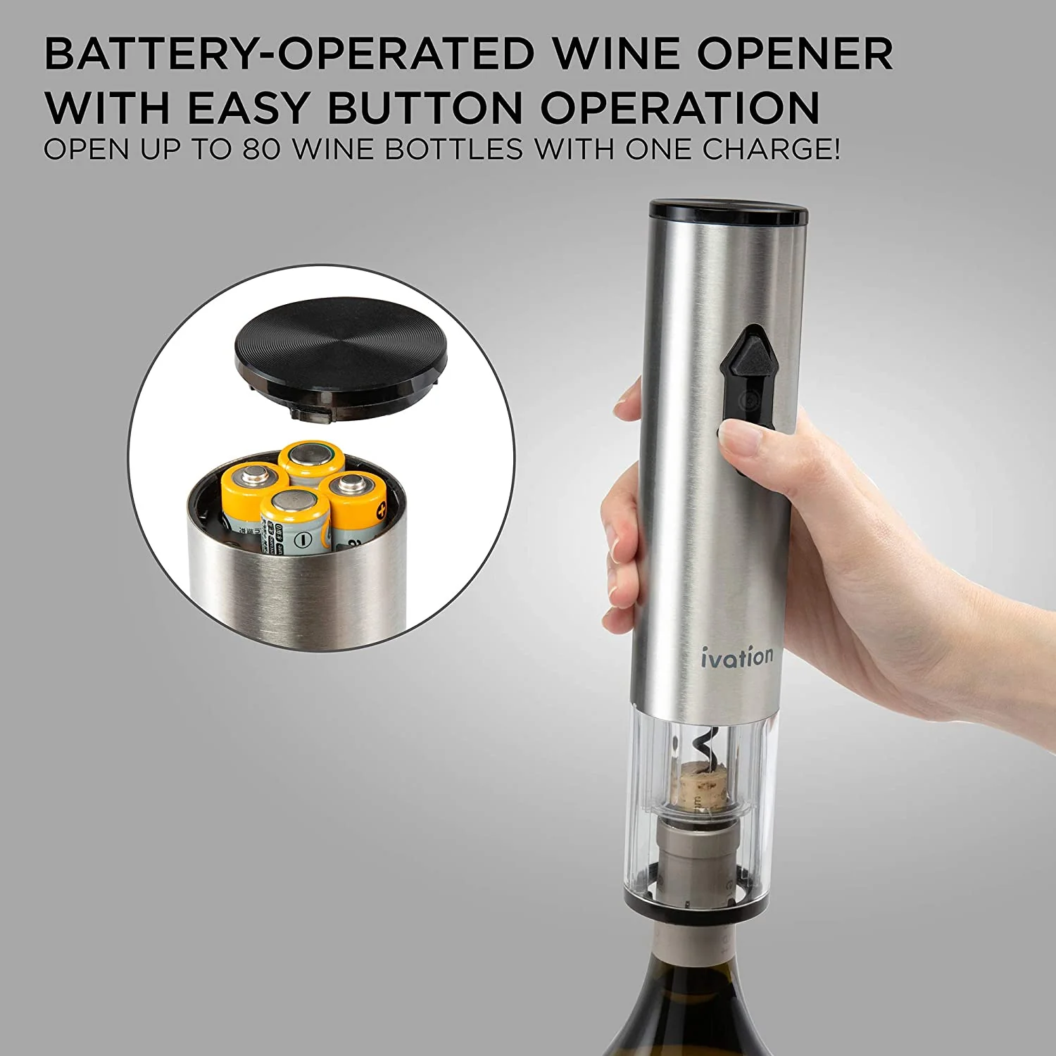 Electric Wine Opener, 9-Piece Wine Gift Set, Electric Bottle Opener, Wine Aerator Pourer - Image 5