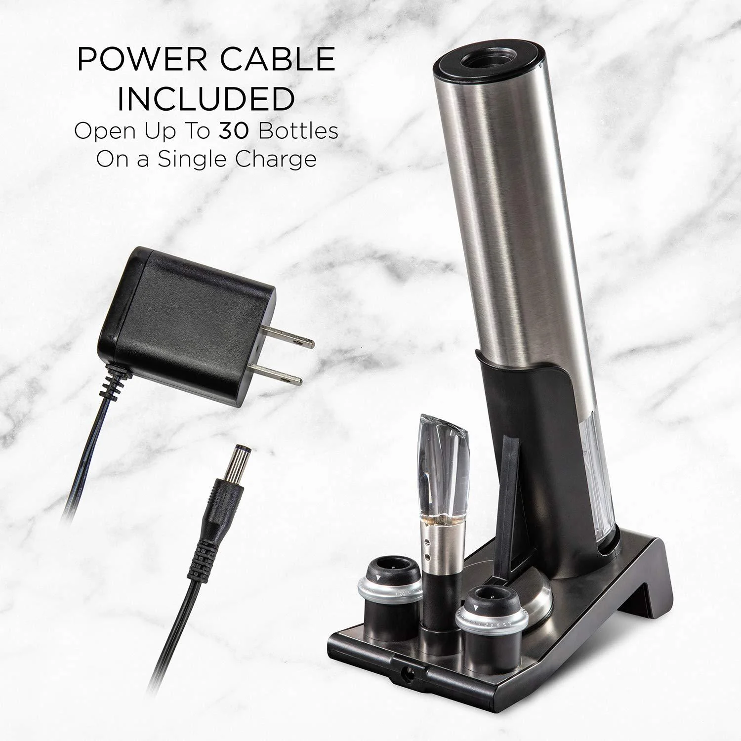 Electric Wine Opener, 7-Piece Wine Gift Set, Electric Bottle Opener, Wine Aerator Pourer - Image 5