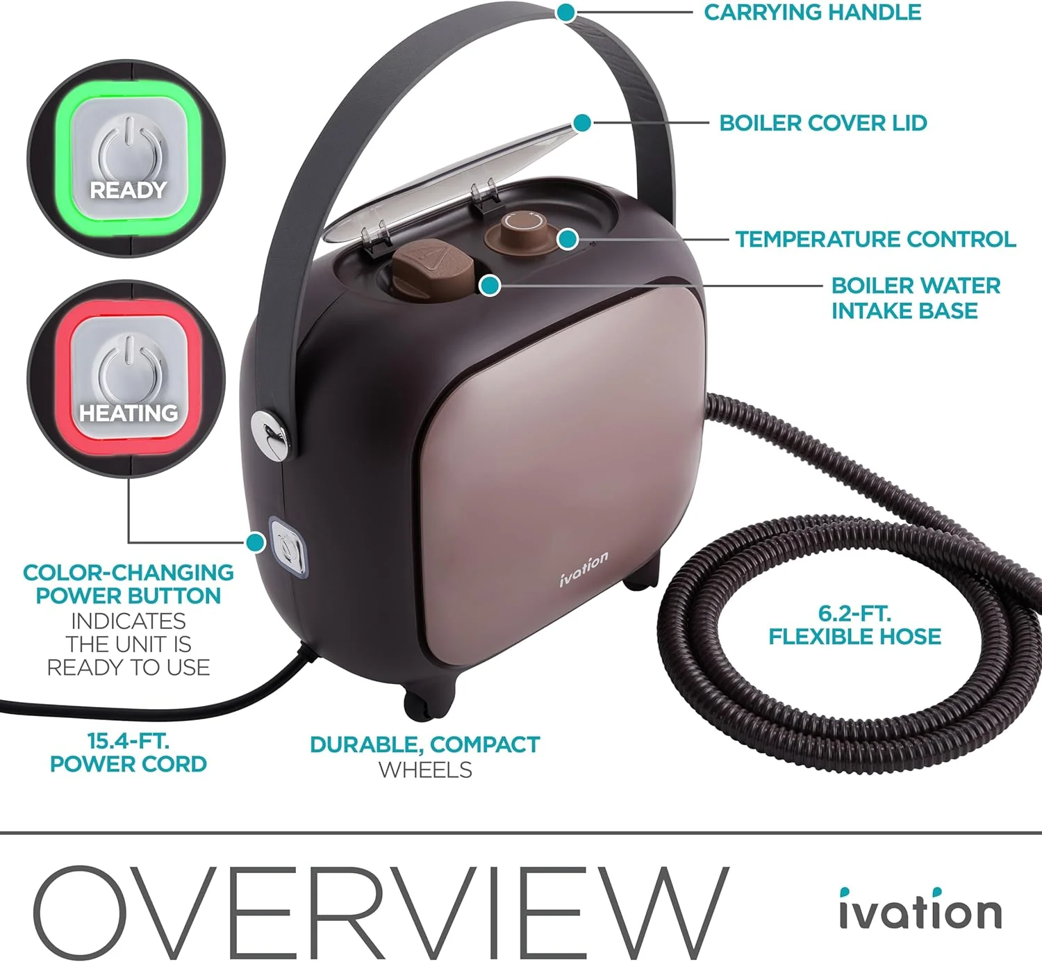 Steam Cleaner, Powerful Multipurpose Steamer w/ 18 Accessories Chemical-Free Cleaning and Sanitizing - Image 2