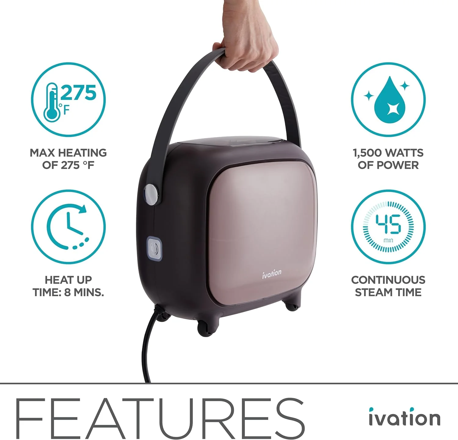 Steam Cleaner, Powerful Multipurpose Steamer w/ 18 Accessories Chemical-Free Cleaning and Sanitizing - Image 3