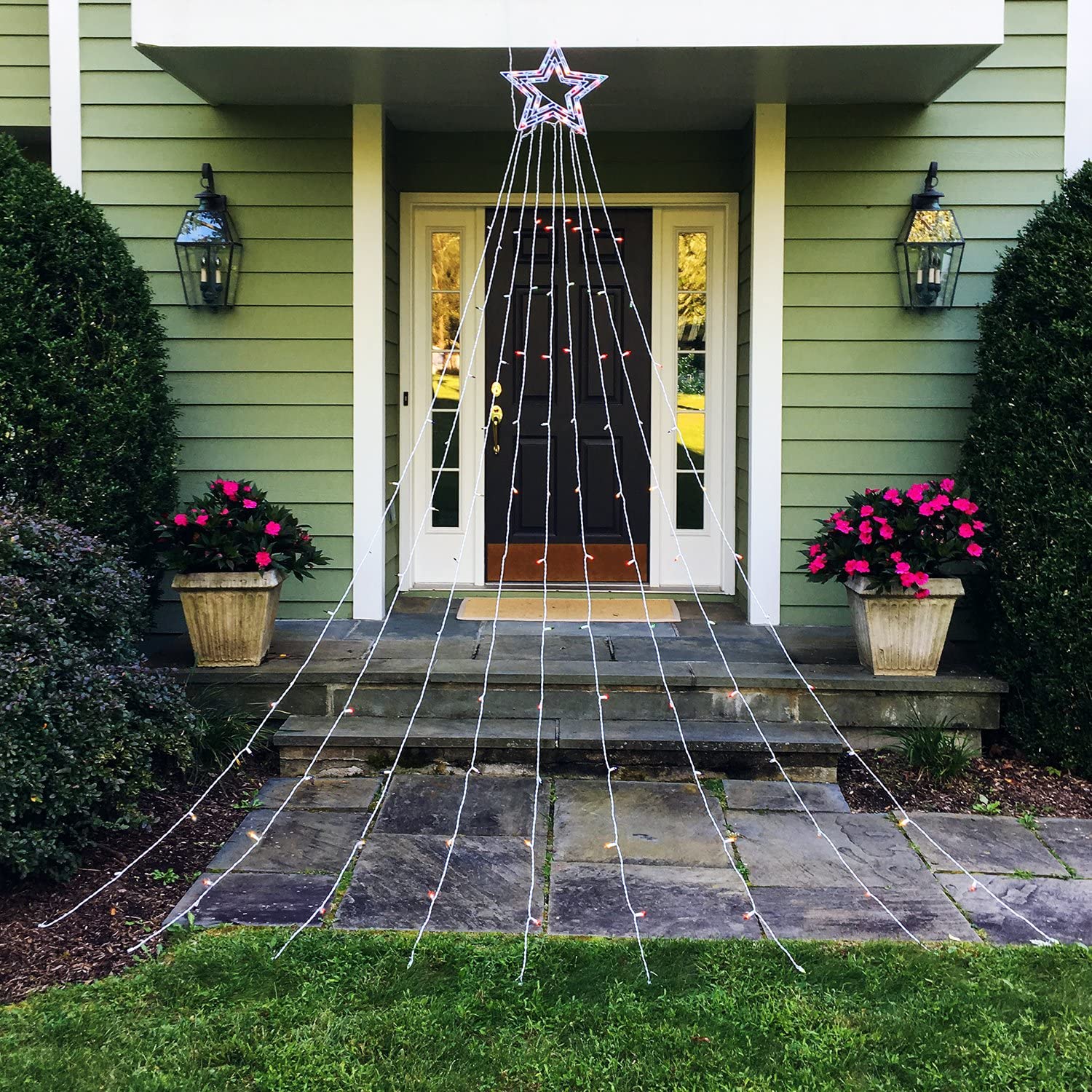 String Light Christmas Tree with Star - Image 5