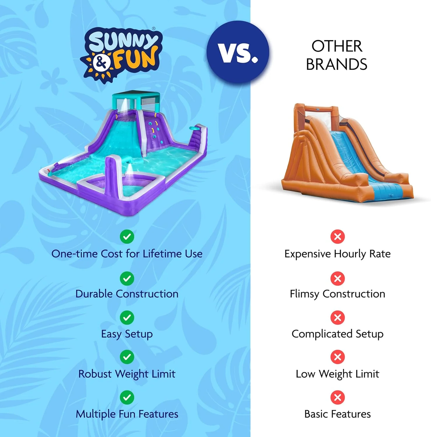 Sunny & Fun Four Corner Inflatable Water Slide Park – Heavy-Duty for Outdoor Fun - Climbing Wall, Slide & Deep Pool - Image 8
