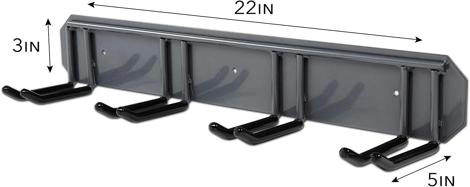 Ski Wall Rack, Holds 4 Pairs of Skis & Skiing Poles or Snowboard for Home and Garage Storage - Image 3