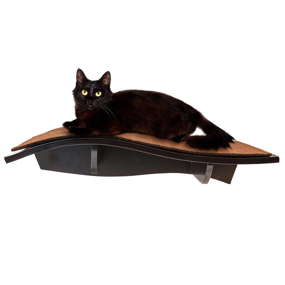 Cat Perch Wall-Mounted Wooden Shelf Tree Tower For Climbing Holds Cats Up to 44 Lb - Image 5