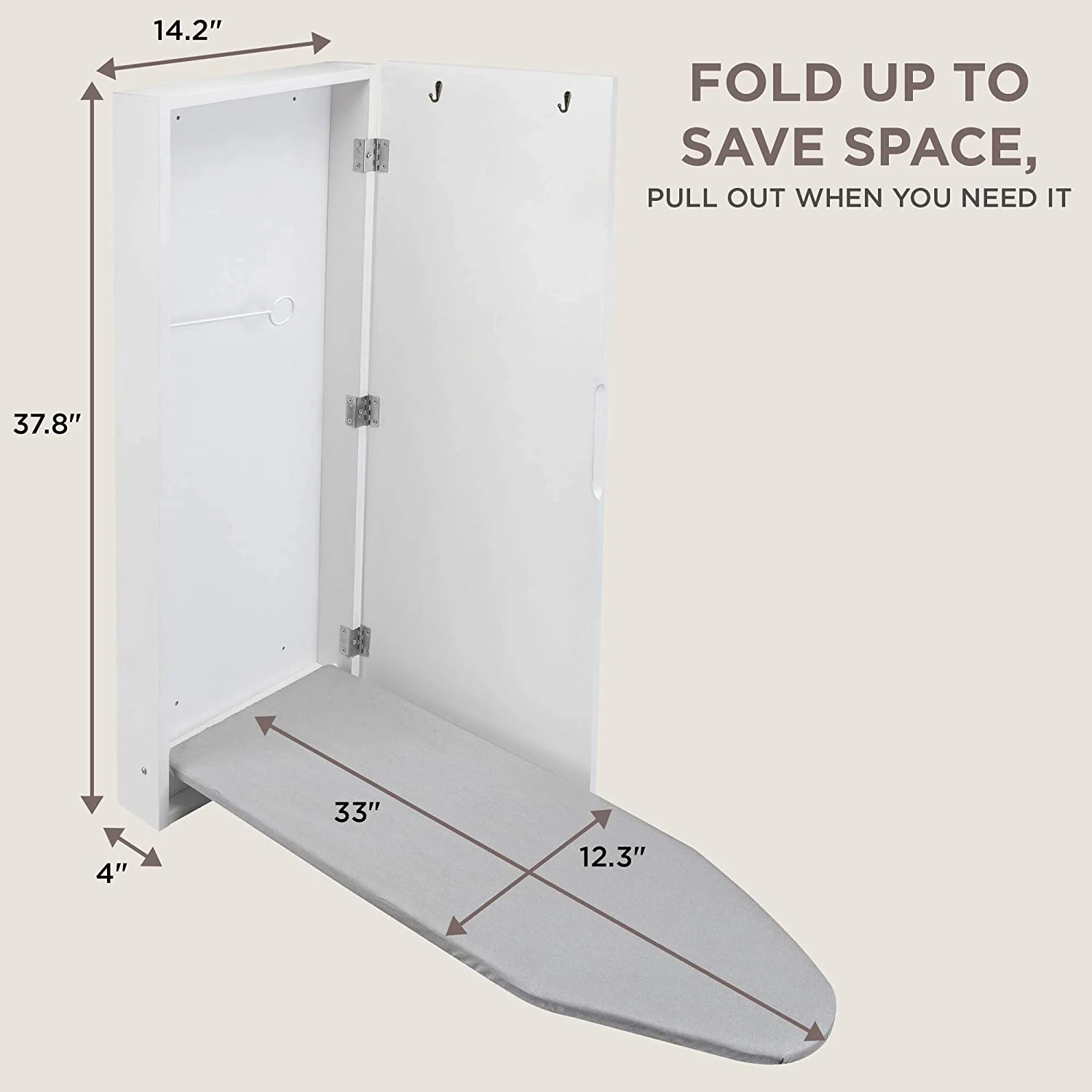 Ironing Board, Hanging Ironing Board & Ironing Board Cover W/ Mirror - Image 3