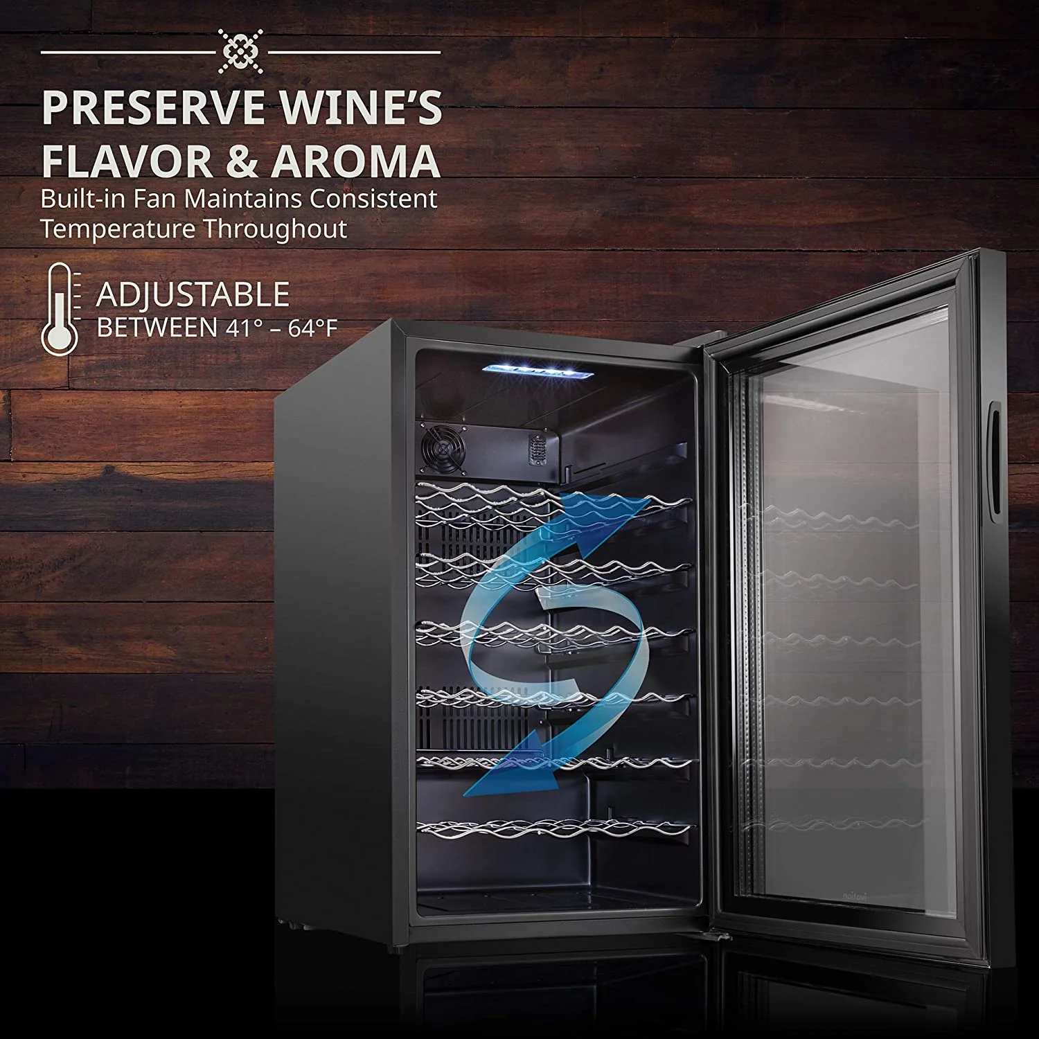 Ivation 51 Bottles Wine Fridge w/ Wi-Fi App, Freestanding Wine Refrigerator with Lock - Image 3