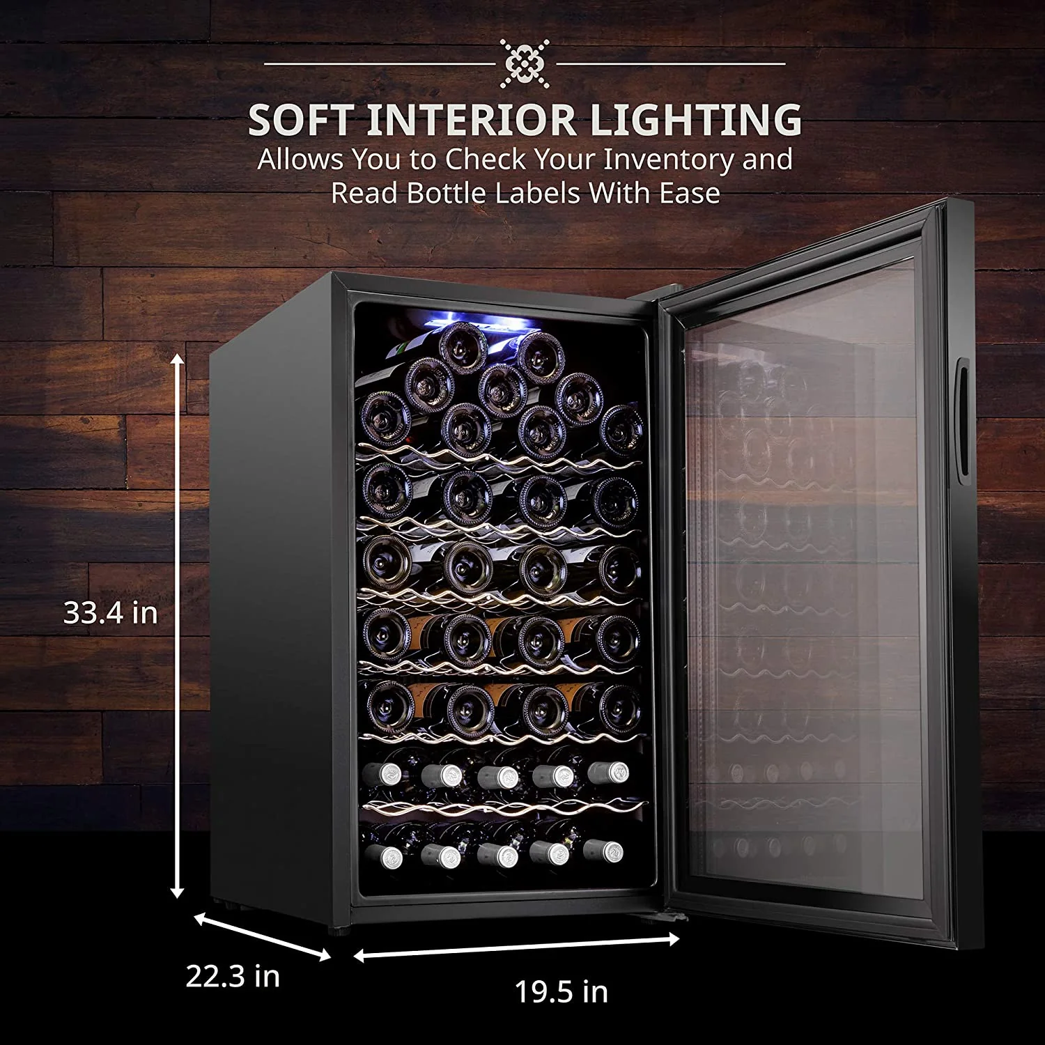 Ivation 51 Bottles Wine Fridge w/ Wi-Fi App, Freestanding Wine Refrigerator with Lock - Image 5