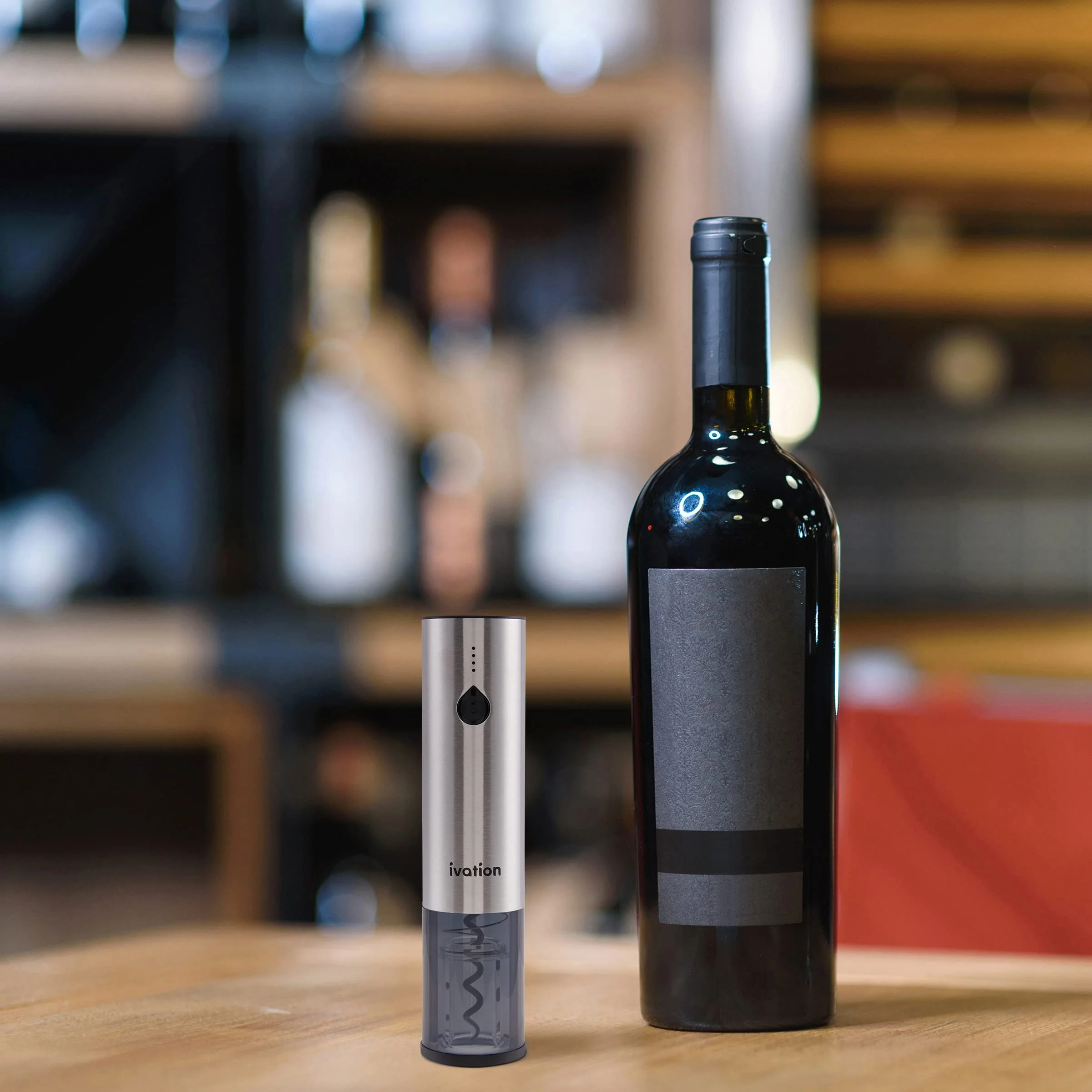Ivation Rechargeable Automatic Wine Opener, Electric Wine Bottle Opener W/LED Lights & Foil Cutter - Image 7