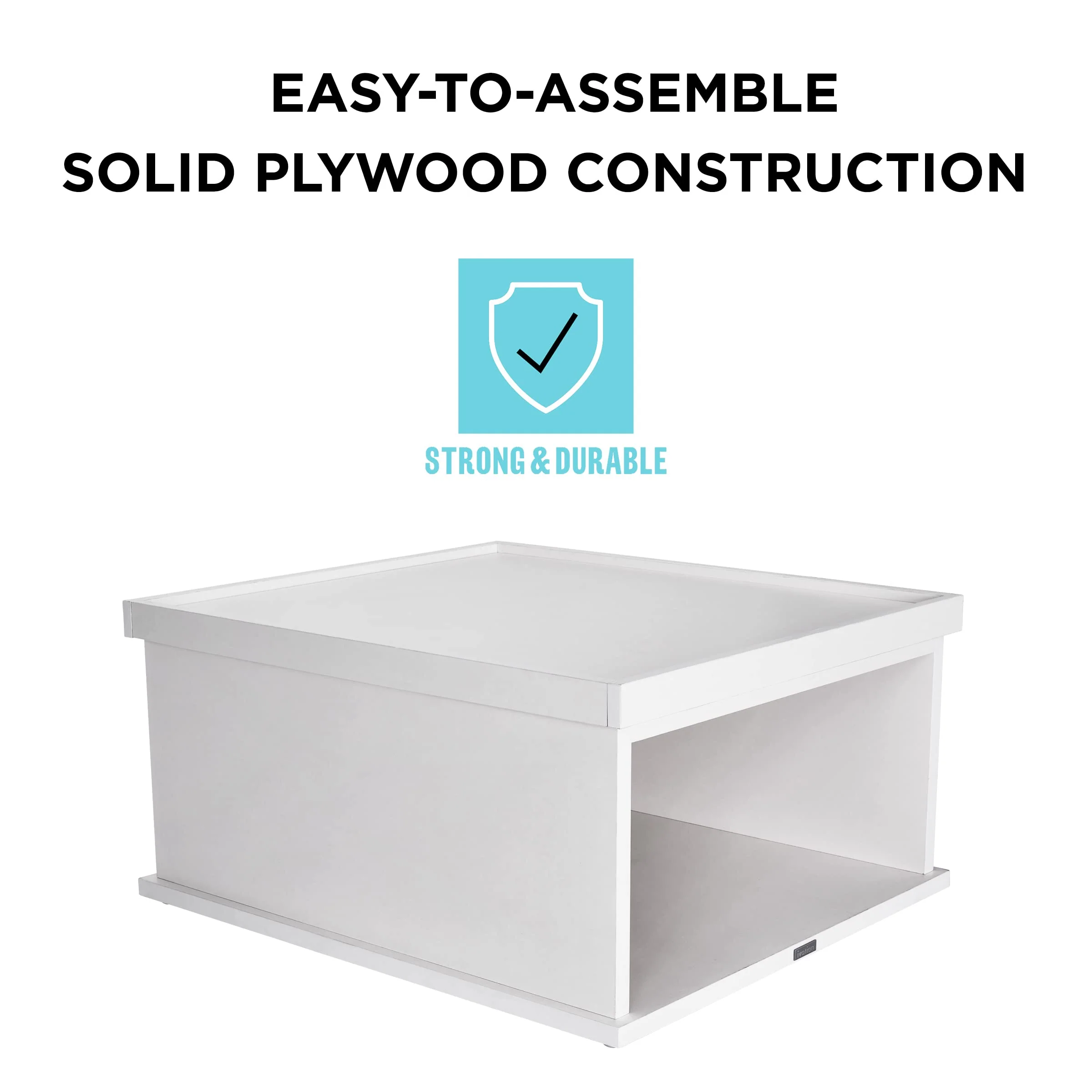Ivation Wooden Laundry Pedestal for Washer & Dryer, 33.86" x 29.92" Universal Fit (2 Pack) - Image 5