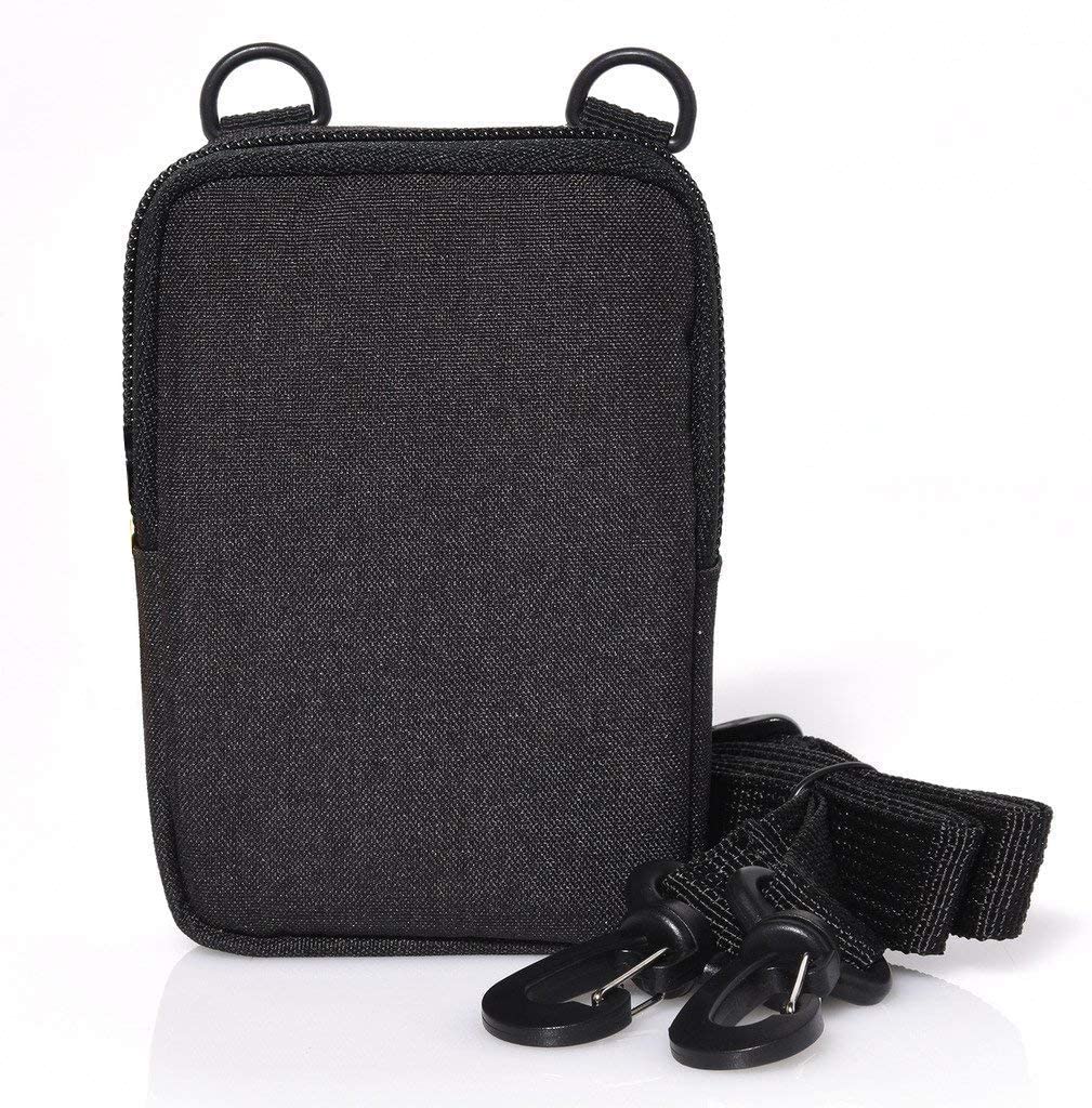 Soft Camera Case – Small Instant Print Camera & Printer Bag w/Photo Paper Pocket, Zipper Closure & Crossbody Shoulder Strap for Kodak, Lifeprint, Polaroid, HP, Canon, Fujifilm